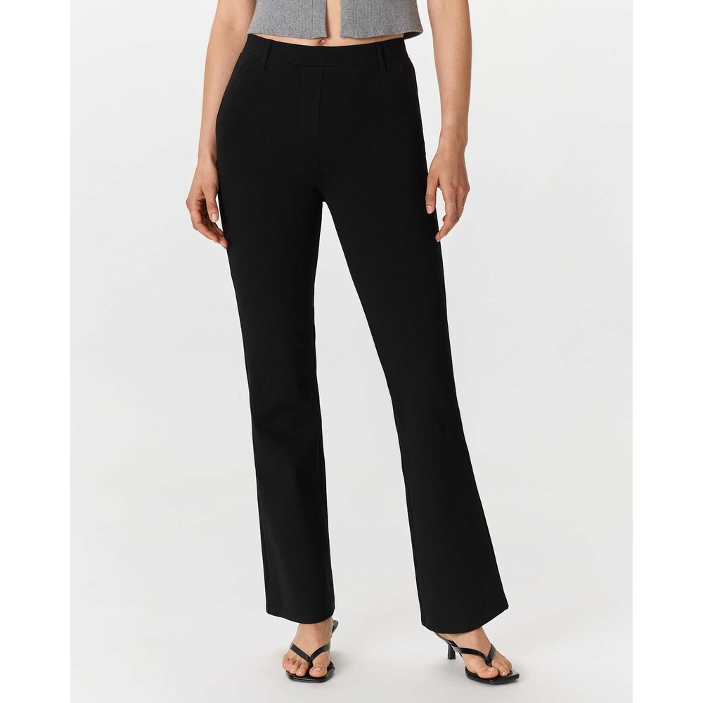 Quince Ultra-Stretch Ponte Bootcut Pants Black Size Small Petite